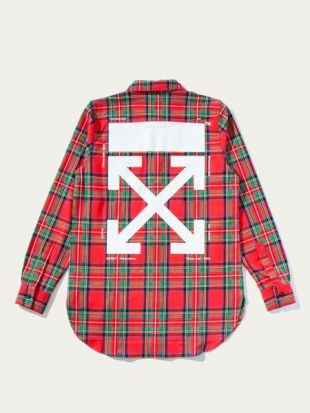 Off White Red Check Shirt