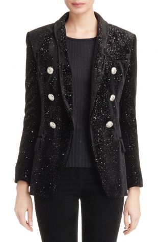 Balmain Milky Way Velour Blazer