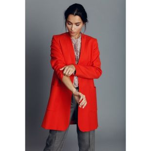 Manteau Long En Cuir Sinéquanone Taille 40/L - Occasion Très Bon état, Style Trench Marron