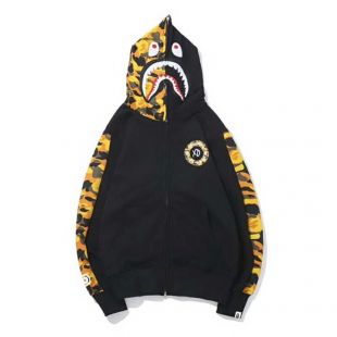 A Bathing Ape - Popular Men's Bape Yellow Camo Shark Icon Letter XO A ...