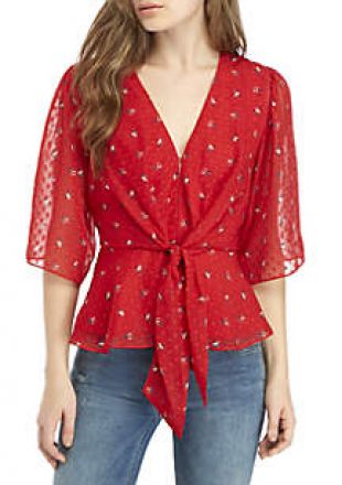 Wayf Amora Plunge Knot Front Tie Top