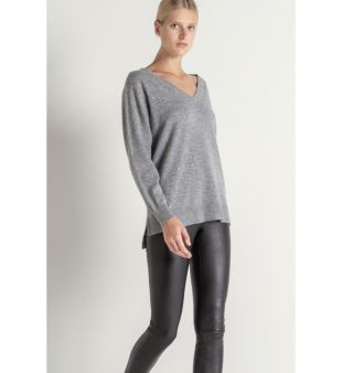 Pull col V en cachemire