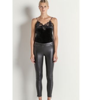 Legging en cuir d'agneau