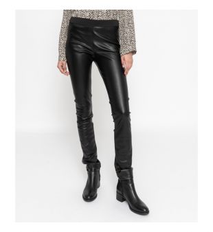 Legging simili cuir noir