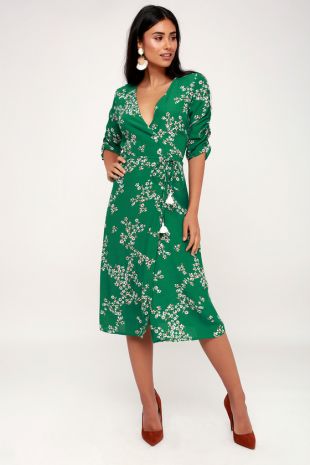 Faithfull the brand 2024 green floral dress