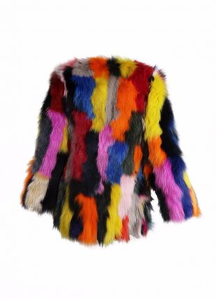 Mode & Affaire Zurie Fur Coat in Multi