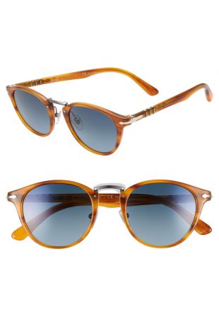 Persol 49mm Polarized Round Sunglasses | Nordstrom
