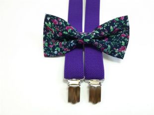 green bright paisley bow tie VIOLET purple men's suspenders groomsmen wedding necktie groom ringbearer outfit fiancee boyfriend skinny tie