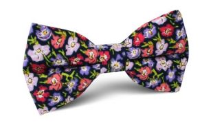 Noeud papillon noeuds papillon violet rose Fleur Floral vert noeud papillon (C538 BT) homme liens hommes Mens mariage garçons d’honneur marié palefreniers Tux Tuxedo