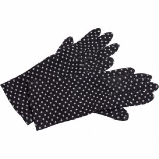 black gloves polka dots