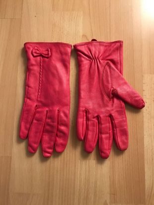 Pretty Red Real Leather Gloves   | eBay