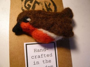 Cute Fat Little Robin Redbreast Brooch Needle Felted Wool Handmade in Scotland | eBay