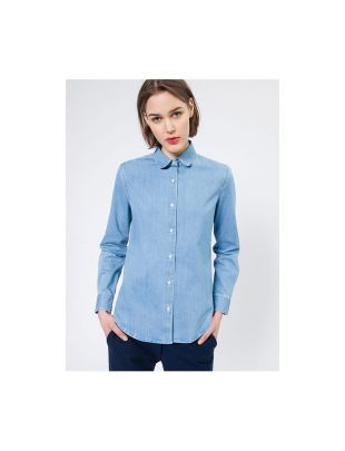 La Chemise denim col claudine