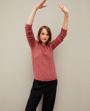 Pull avec du mohair et du lurex