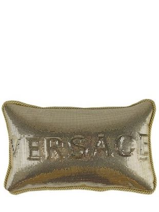 Versace Metal Mesh Logo Cushion