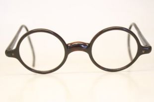 Brown round eyeglasses