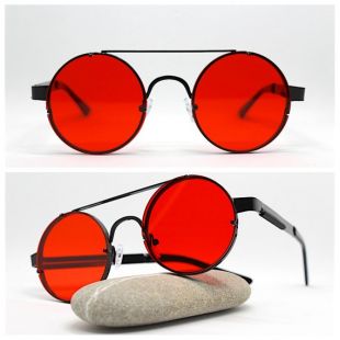 CGID Occhiali da sole da uomo in stile retrò steampunk con montatura polarizzata in metallo - protezione UV400 - vestibilità classica