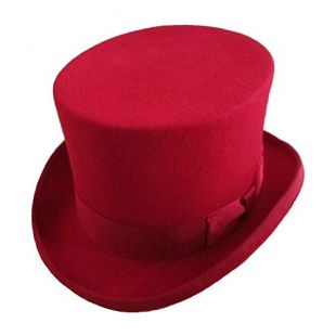 elong - Elong Unisex 100% Wool Felt Magic Top Hats Satin Lined 5