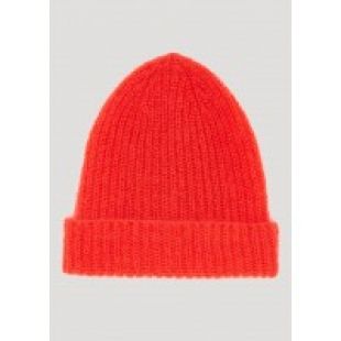 Red mohair beanie