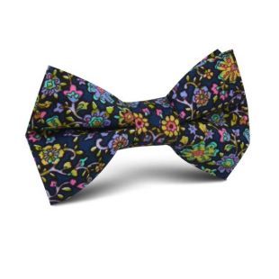 Bleu sur fond violet rose vert jardin Floral fleur enfant noeud papillon (C545 KBT) mariage Page garçons noeud papillon Bowties liens enfant enfants enfant bébé