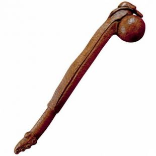 Beaver Club boule tête 21.5" danse Long bâton personnel arme originaire de guerre