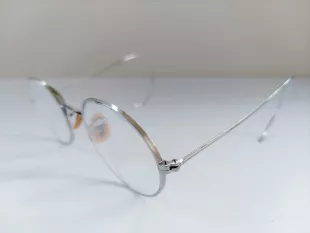 Vintage 1930s Silver Round Rimmed Eyeglasses Frames