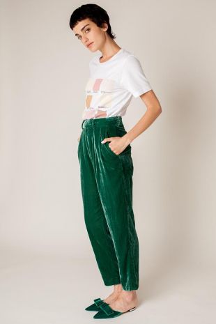 Rachel Antonoff Bea Suit Pant in Jade
