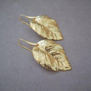 Seraphine métal feuilles boucles d’oreilles Darsala femmes or