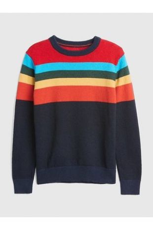 Gap - Crazy Stripe Colorblock Pullover Sweater