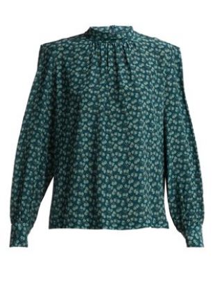 Blouse en sergé de soie à imprimé fleuri Posey |