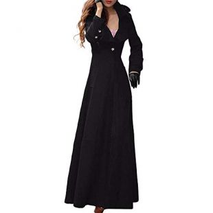 Manteau Long Femme Hiver – Laine épaisse, Coupe Classique Et Polyvalente