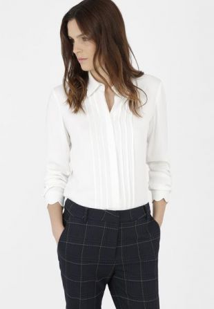Chemise col feston