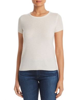 C by Bloomingdale's Short Sleeve Cashmere Sweater