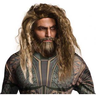 Aquaman Wig And Beard Set Brown 82686345958 | eBay