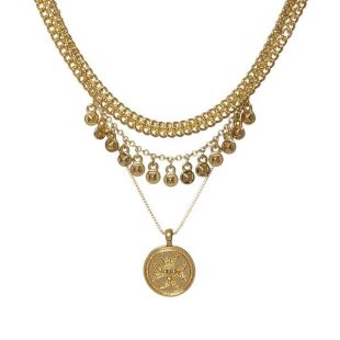 Luv Aj Noa Coin Charm Necklace Gold