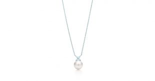 Tiffany Pearl and Diamond Pendant