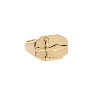 Luv Aj The Cross Signet Ring  Gold