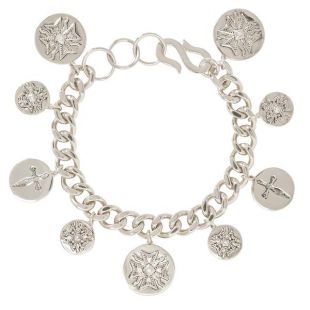 Luv Aj The Cross Coin Bracelet Silver