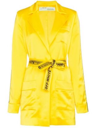 Off White Tie waist Pyjama Jacket