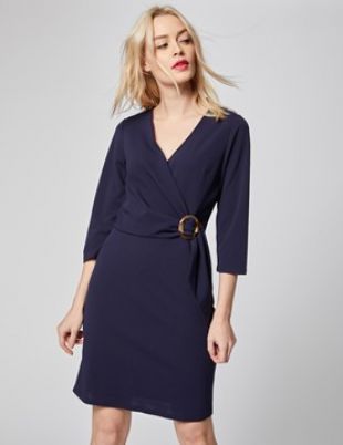 Robe cache coeur drapée