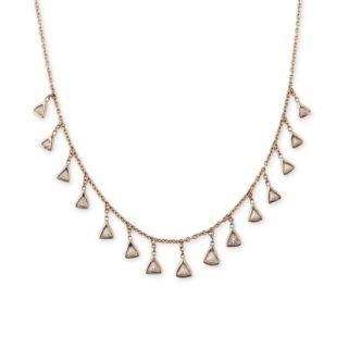 Jacquie Aiche Yellow Gold Trillion Shaker Drop Necklace