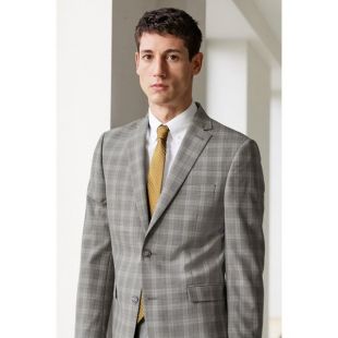 Veste De Costume Next Slim À Carreaux Gris Homme Pas Cher : 