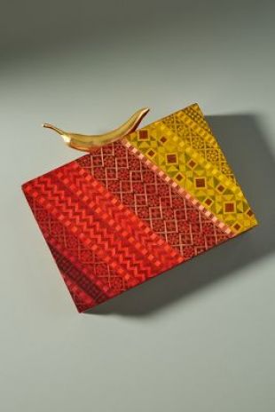 Chili Marquetry Clutch