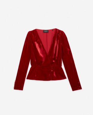 TOP MANCHES LONGUES VELOURS ET BOUTONS