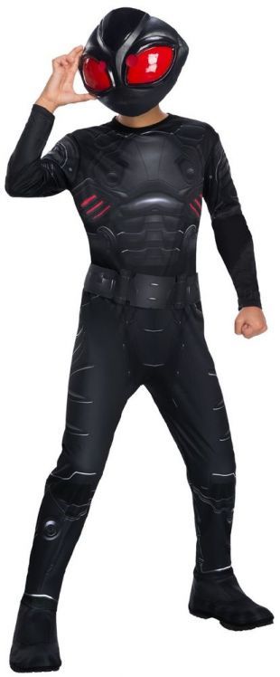 Boys Black Manta Aquaman DC Villain TV Comic Film Fancy Dress Costume Outfit