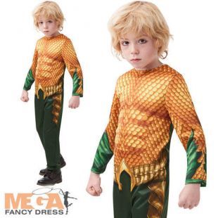 Aquaman Boys Fancy Dress DC Comic Superhero Kids Book Day Week Costume Outfit  | eBay
