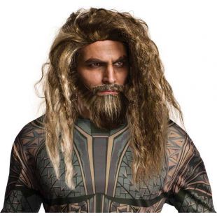 Aquaman Wig And Beard Set Brown 82686345958 | eBay