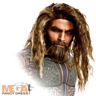 Aquaman Wig and Beard Set Fancy Dress Justice League Superhero Mens Costume Kit | eBay