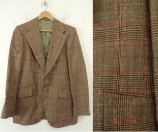 Veste de chasse John G Hardy pure laine à carreaux vintage