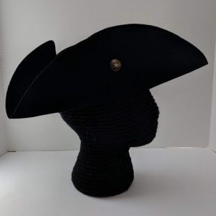 Star Buttoned Tricorn   Cocked Tricorne Colonial America   Pirate Hat
